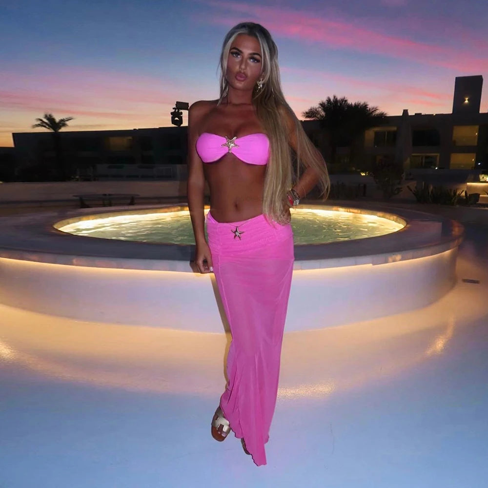Paloma Bandeau Dress Bikini Three-piece