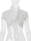 JULISSA MO Sexy Deep V-neck Ruffles Women Crop Top White Short Sleeve Lace Up Ruched Tops Female Summer Skinny Casual Streetwear