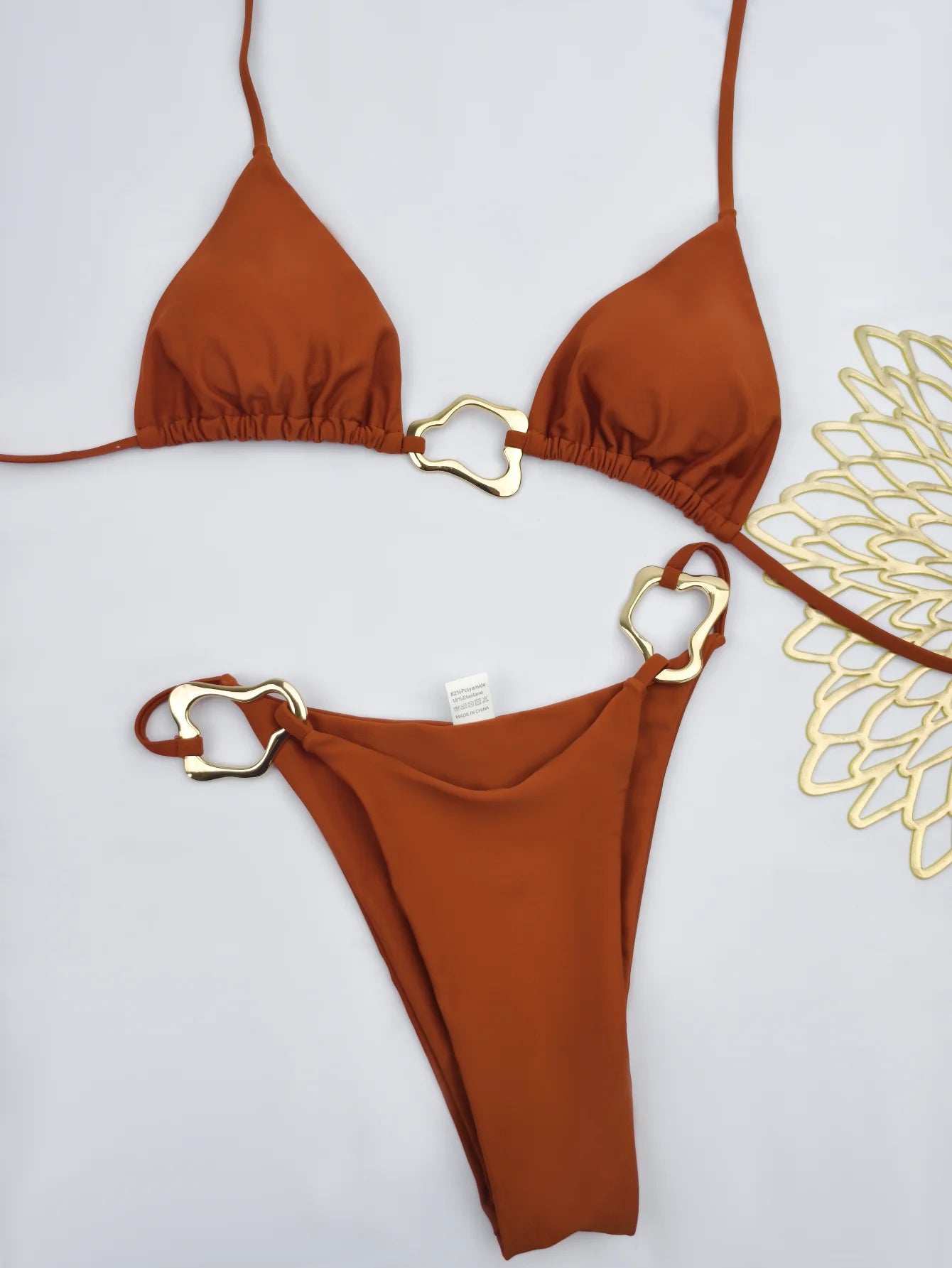 Maya Lace-Up Solid Bikini Two-piece