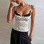 Dotty Polka-Dot Lace-Trim Cami Crop Top One-piece