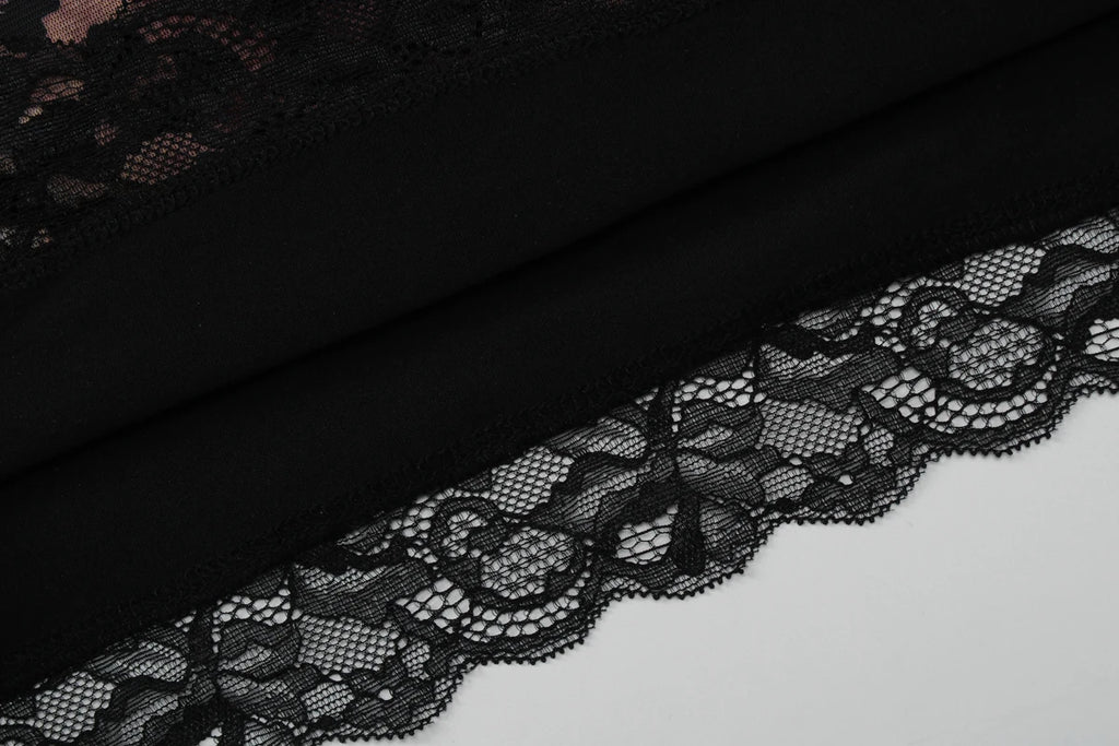 Lynx Leopard Lace-Trim Bodycon Mini Dress