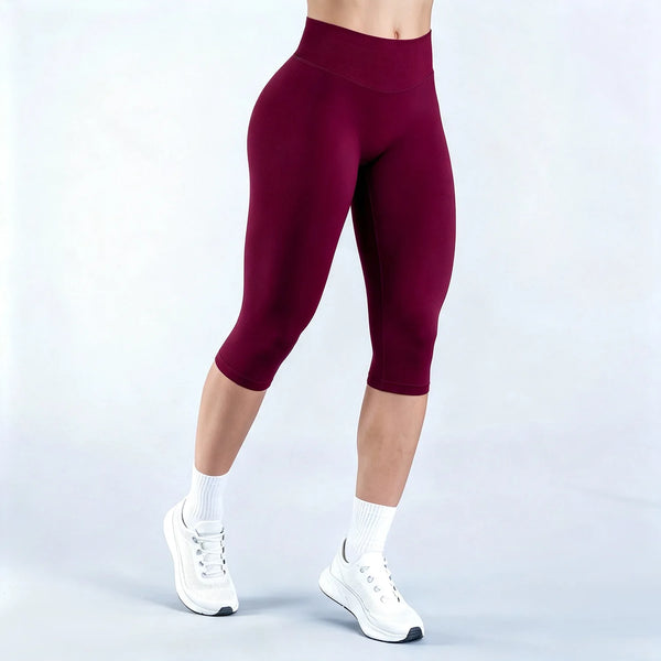 Selene Seamless Scrunch-Butt Yoga Capri Leggings Activewear One-piece