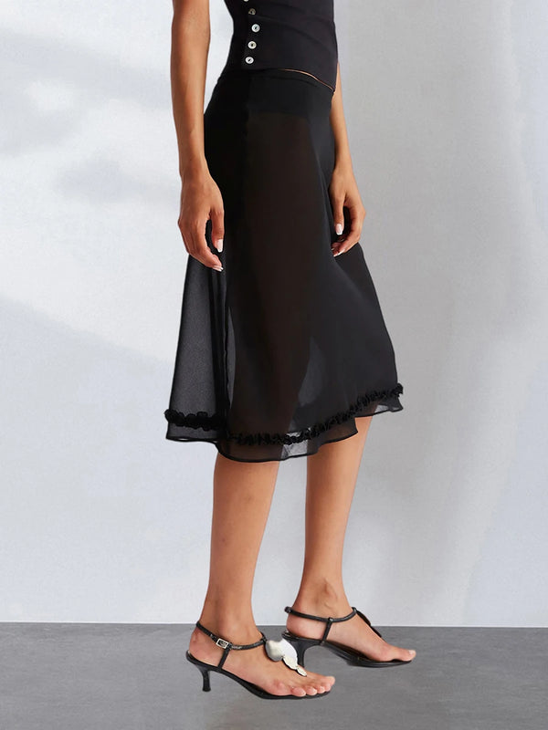 Maribel Mesh Midi Skirt One-piece