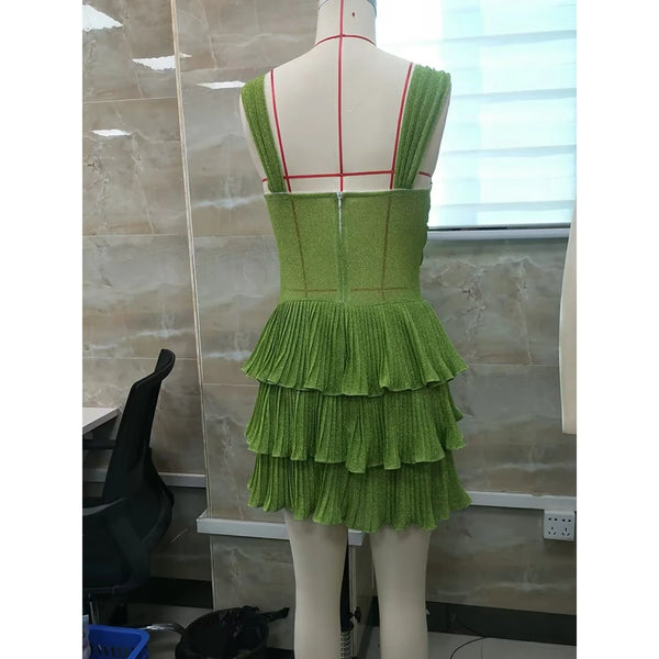 Marina Starfish Off-Shoulder Ruffle Mini Dress