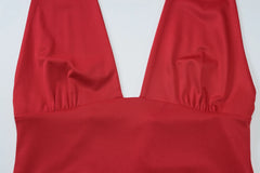 Lena Sunset Sleeveless Halter Scarf Top