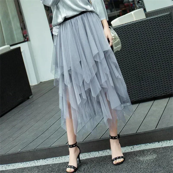 Juliette A-Line Mesh Midi Skirt One-piece