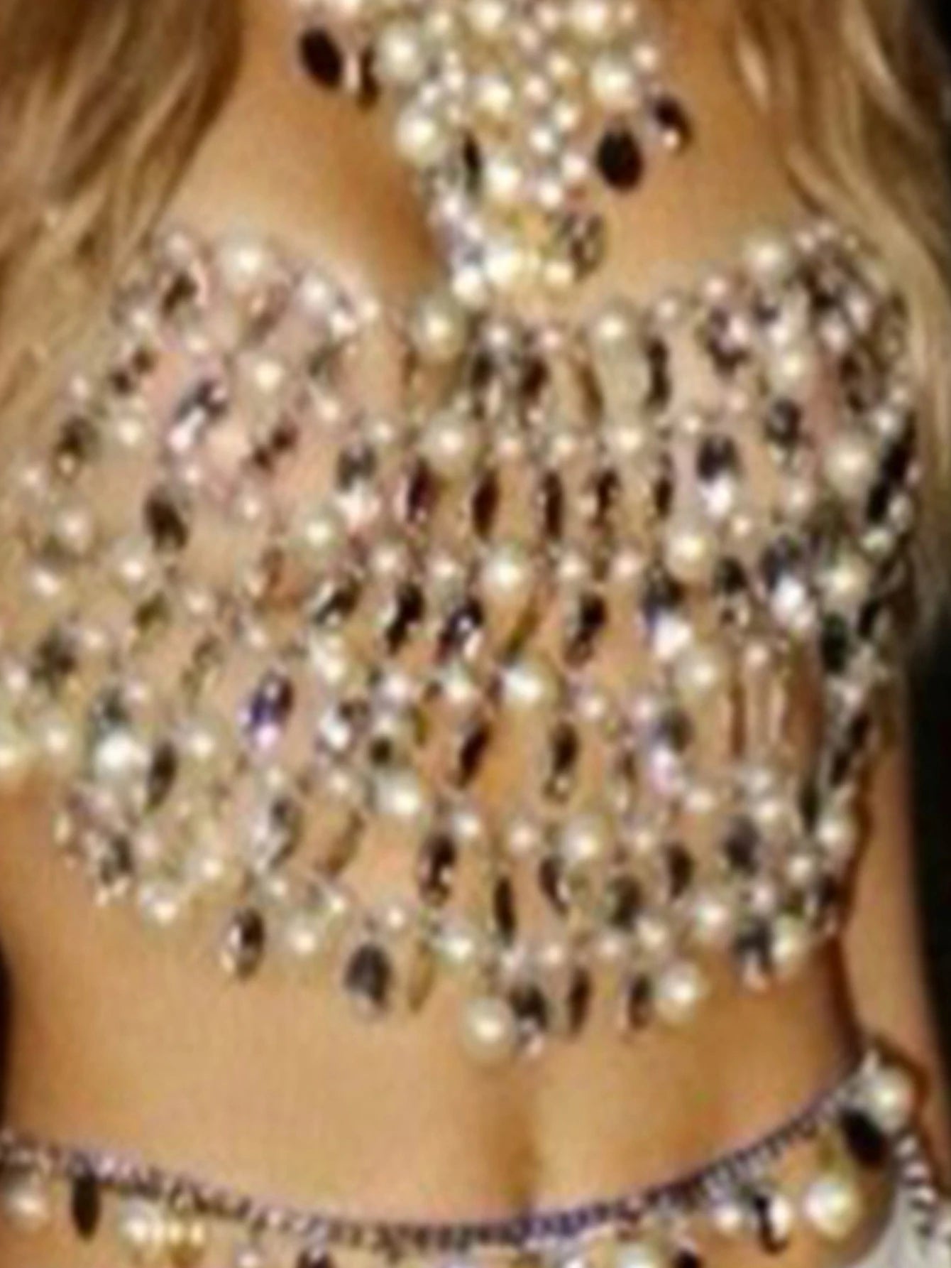 Sexy see through metal rhinestone crop top summer beach nightclub party tops for woman y2k clothes cropped halter tank top suits