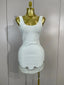 Briseis Beaded Tassel Backless Mini Dress