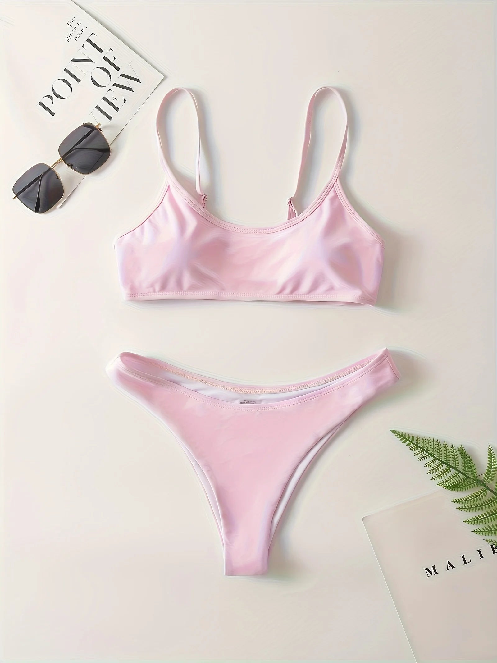 Lena Adjustable Solid Bikini Two-piece