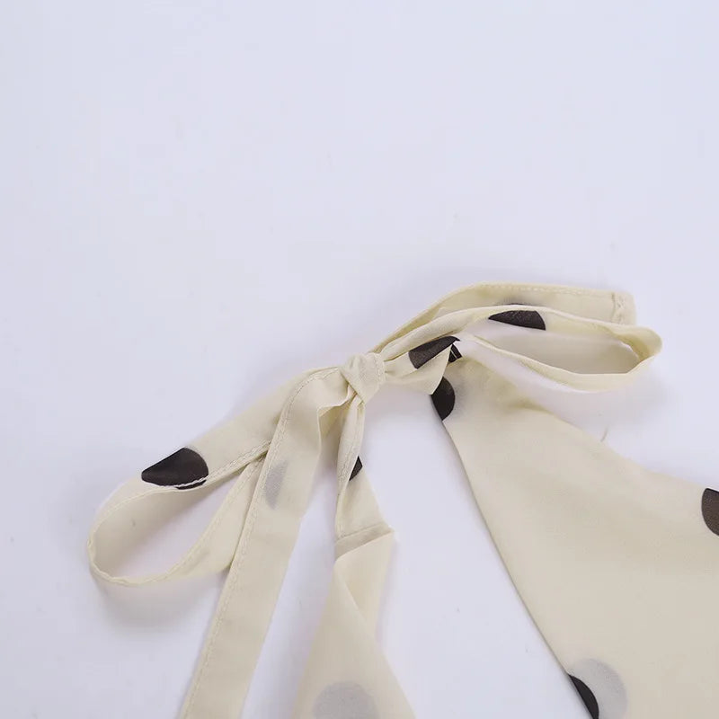 Poppy Polka-Dot Halter A-Line Mini Dress