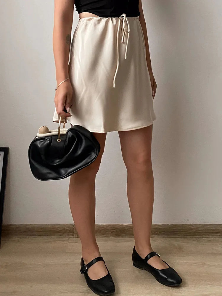 Esme A-Line Satin Mini Skirt One-piece Secondary image