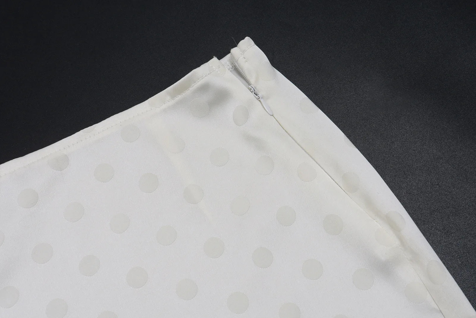 Petra Polka-Dot Satin Halter Midi Skirt Set Two-piece