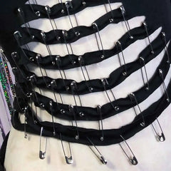 Ophelia Safety Pin Corset Cami One-piece