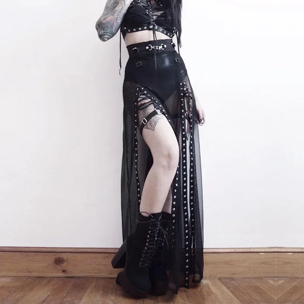 Freya Lace Mesh Maxi Skirt One-piece