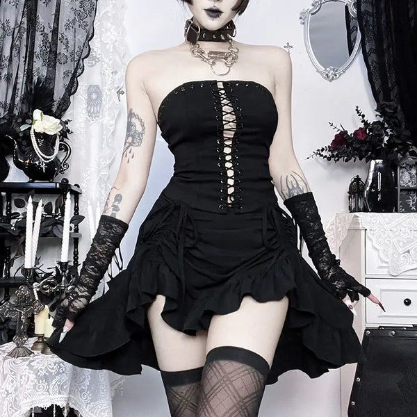 Uma A-Line Mini Skirt One-piece