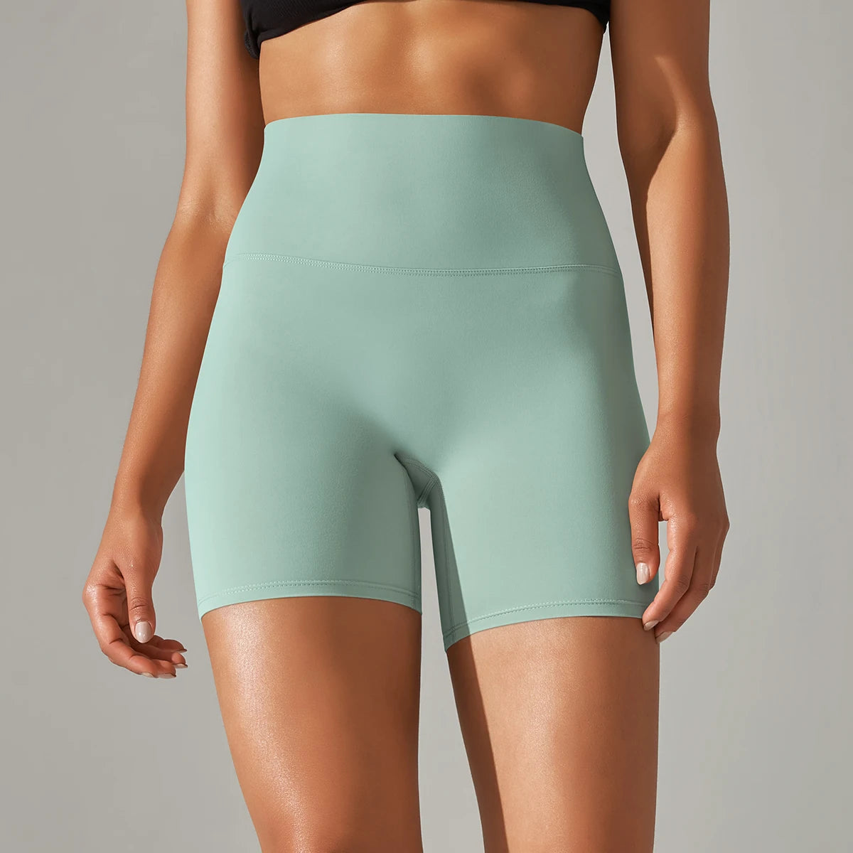 Ayla Seamless High-Waist Yoga Shorts One-piece