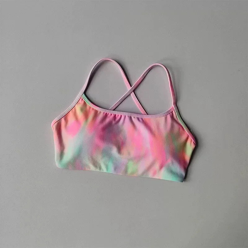 Vera Cross-Back Quick-Dry Sports Bra Top One-piece