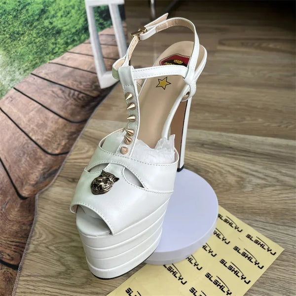 Amabel Transparent Rhinestone Stiletto Sandals
