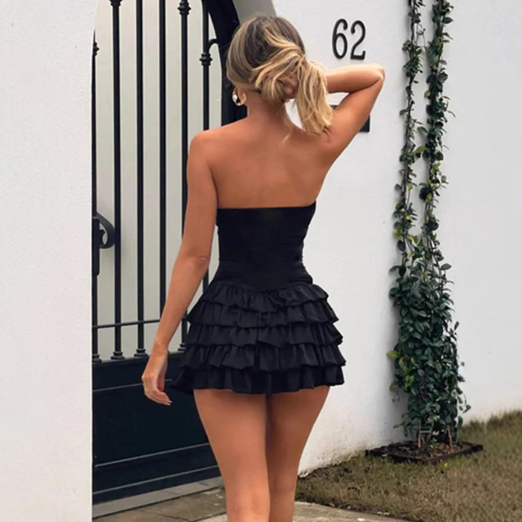 Valentina Ruffle Corset Mini Dress