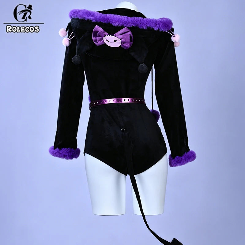 Purple Mischief Hooded Jumpsuit Costume One-piece Secondary image