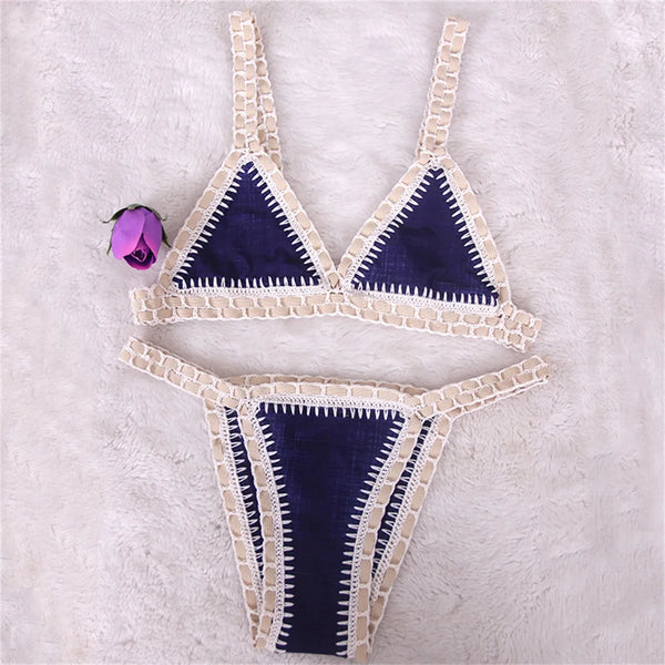 Amalthea Crochet Trim Triangle Micro Bikini Two-piece