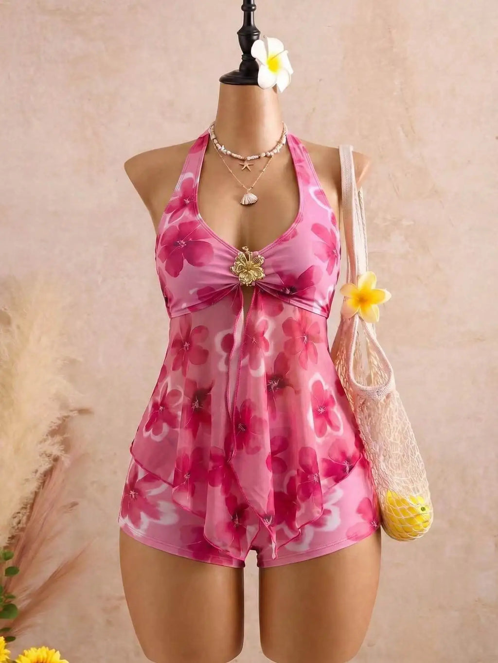 Solara Mesh High-Waist Bikini Two-piece