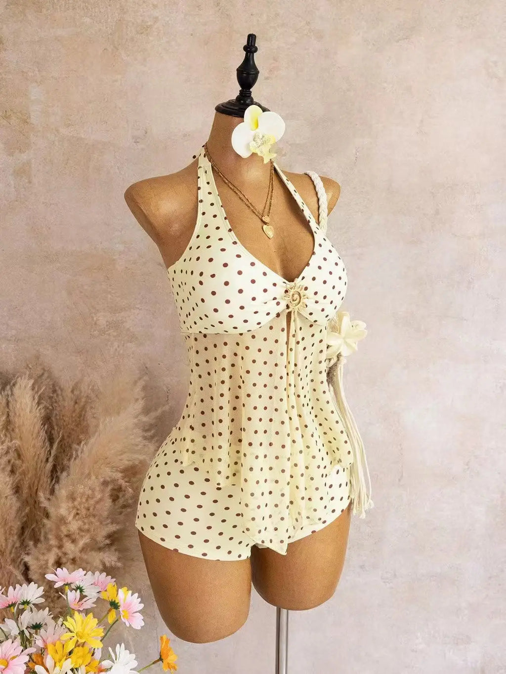 Solara Mesh High-Waist Bikini Two-piece