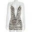 Zahara Zebra-Sequin Backless Mini Skirt Set Two-piece