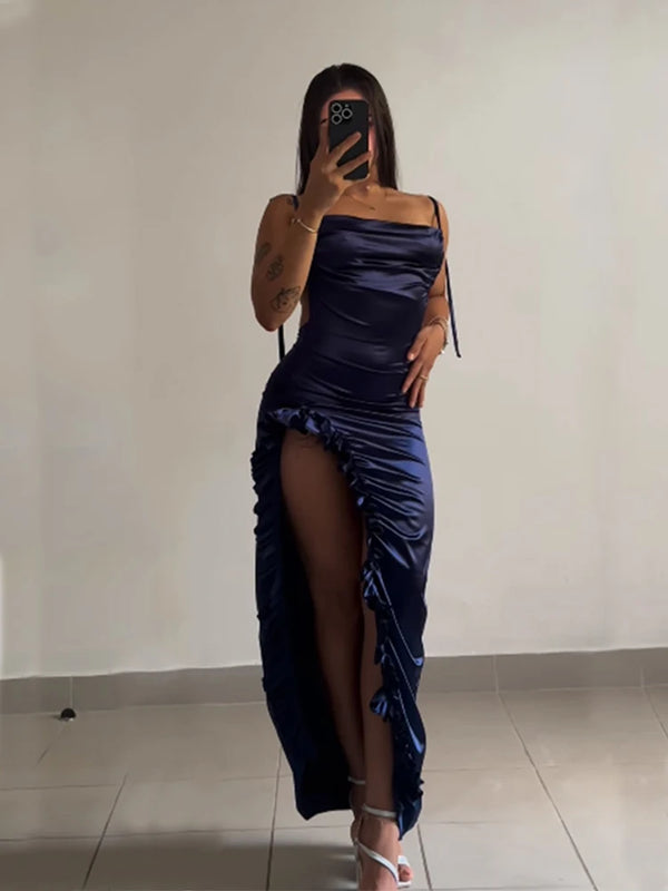 2026 Europe and the United States New Cross-Border Dress Summer Senior Sense Y2K Sexy Halter Spice Girl Dress