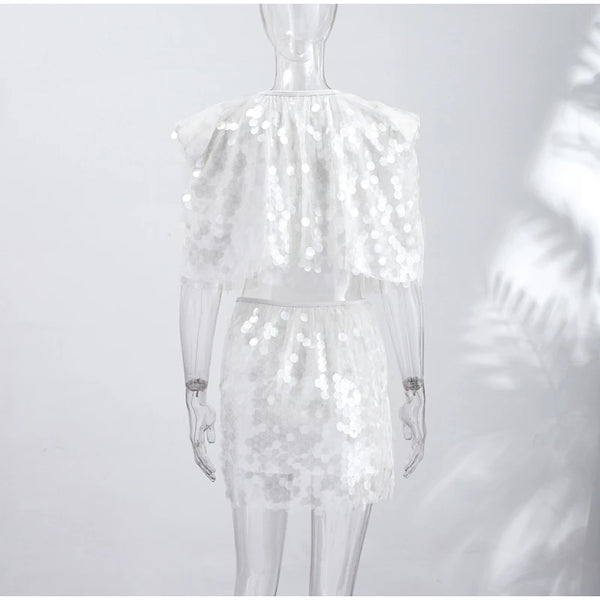 Seraphina Sequin Sheer Top & Mini Skirt Collection