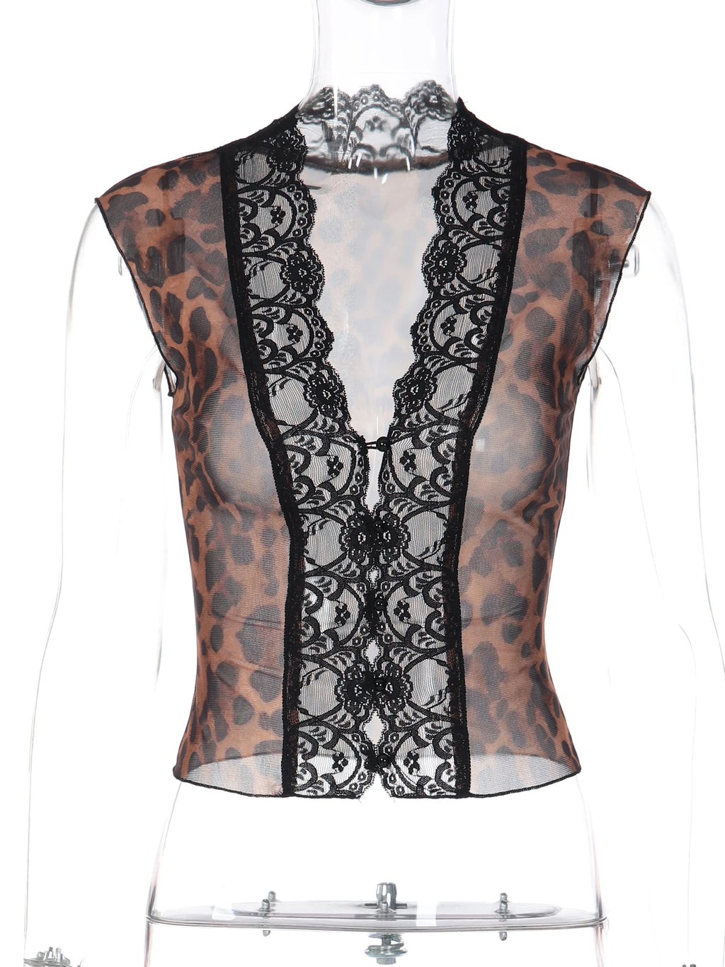 Sabrina Leopard Lace Corset One-piece