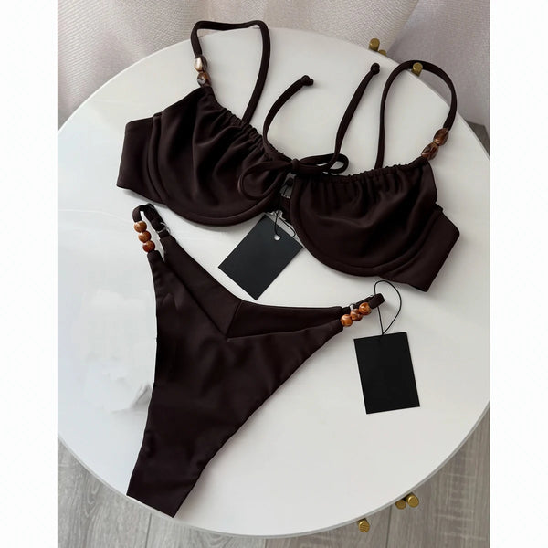 Maribel Beaded Push-Up Bikini Two-piece