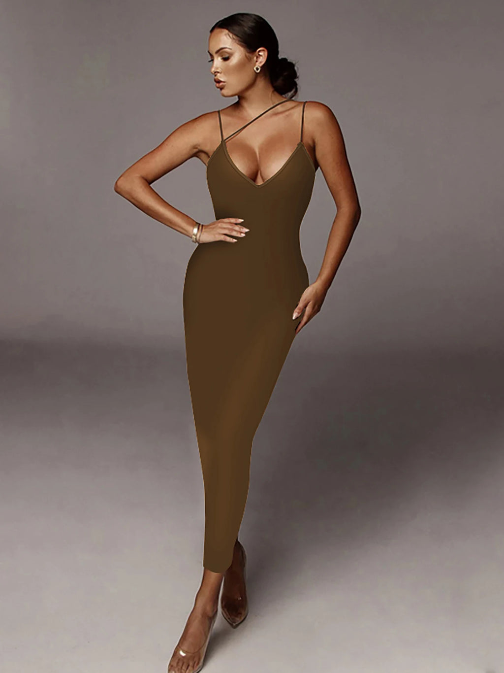 Dulzura Women Party Club Evening Streetwear Leopard Bodycon Midi Dress 2024 Summer Clothes Wholesale Items For Business