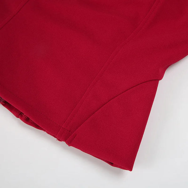 Xanthe Zipper Halter Crop Top One-piece
