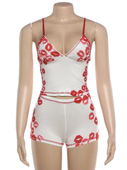 Valentina Kiss Print Shorts Set Two-piece