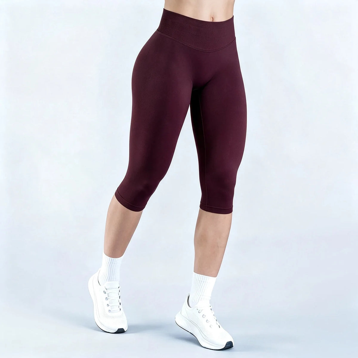 Selene Seamless Scrunch-Butt Yoga Capri Leggings Activewear One-piece