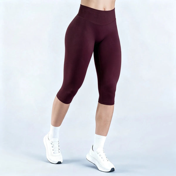 Selene Seamless Scrunch-Butt Yoga Capri Leggings Activewear One-piece