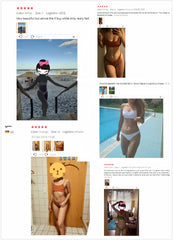 Bella Sunset Smocked Bikini Set Pleated triangle