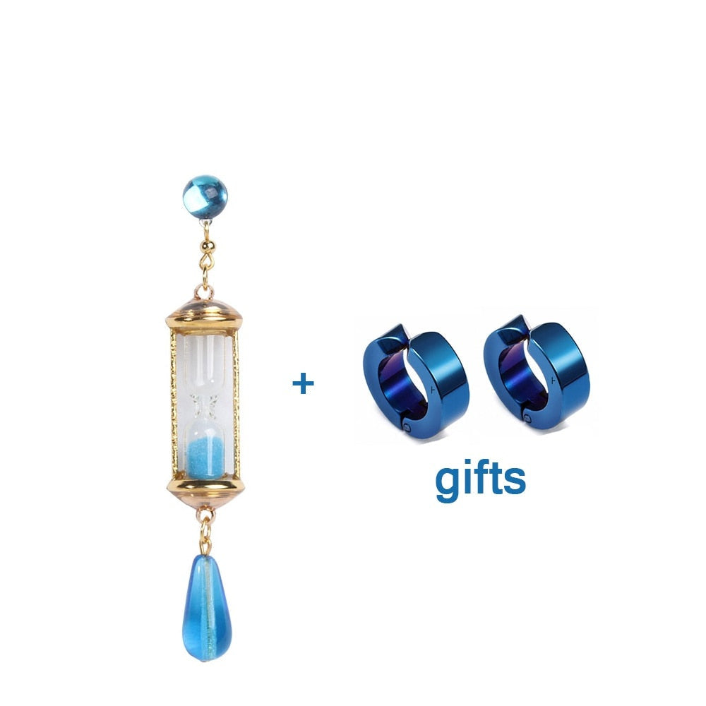Azure Hourglass Drop Earring Collection