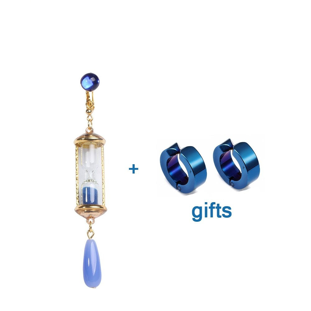 Azure Hourglass Drop Earring Collection