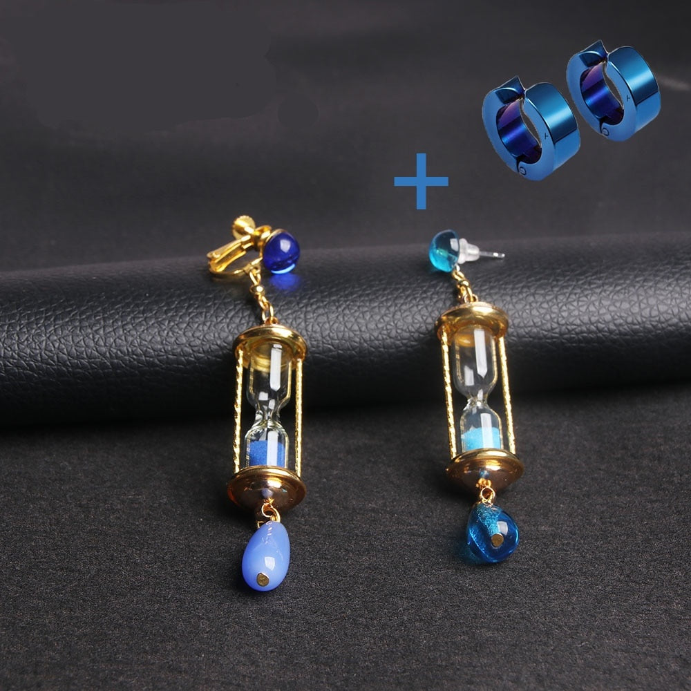 Azure Hourglass Drop Earring Collection