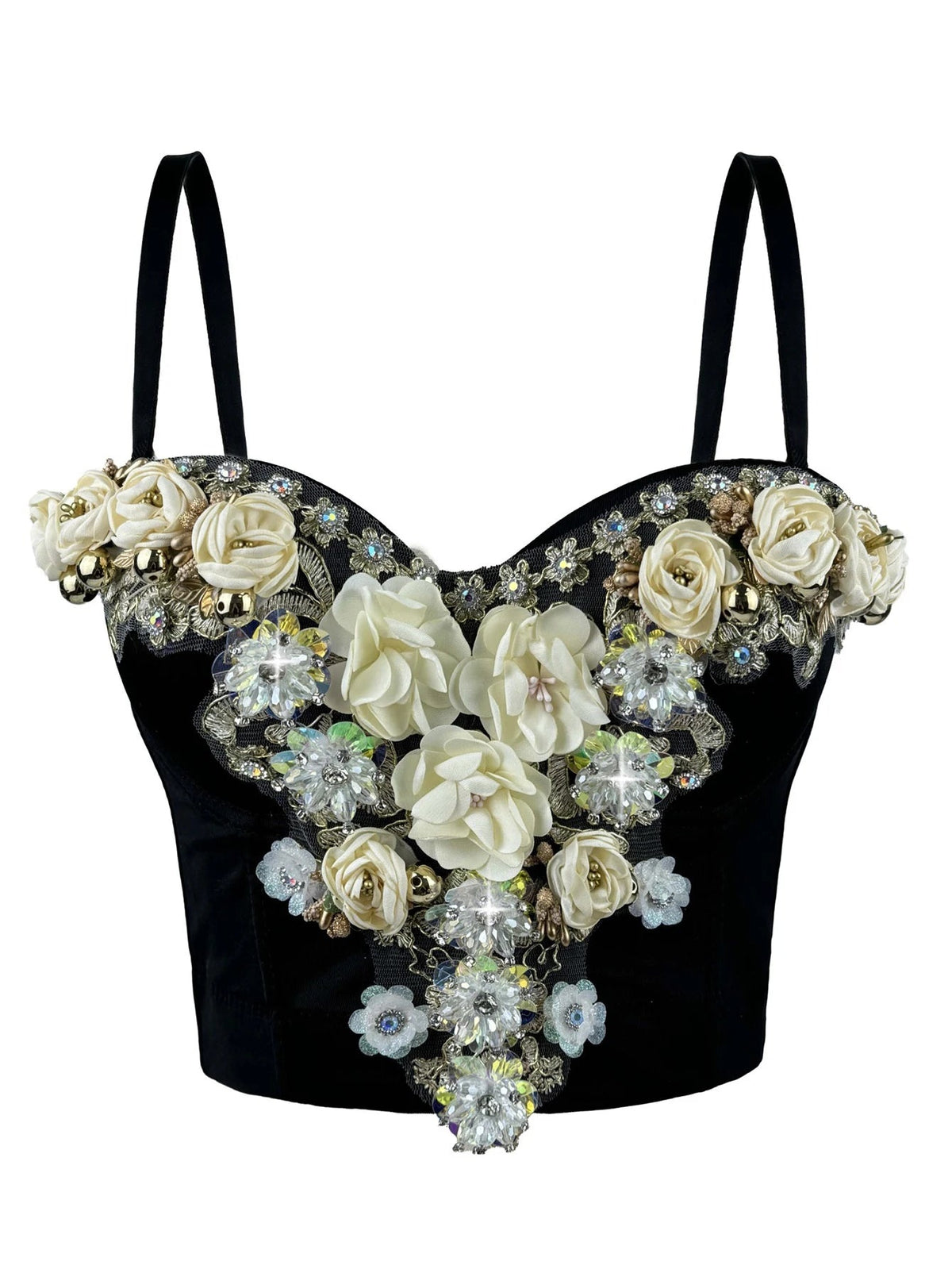 Bellatrix Rhinestone Corset Crop Top Main image