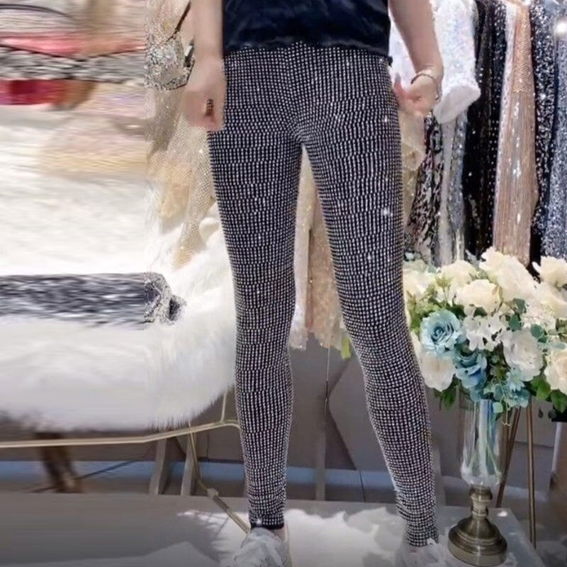 Ione Rhinestone Embellished Trousers One-piece