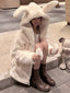 Lumi Rabbit-Ear Faux-Fur Zip Hoodie One-piece