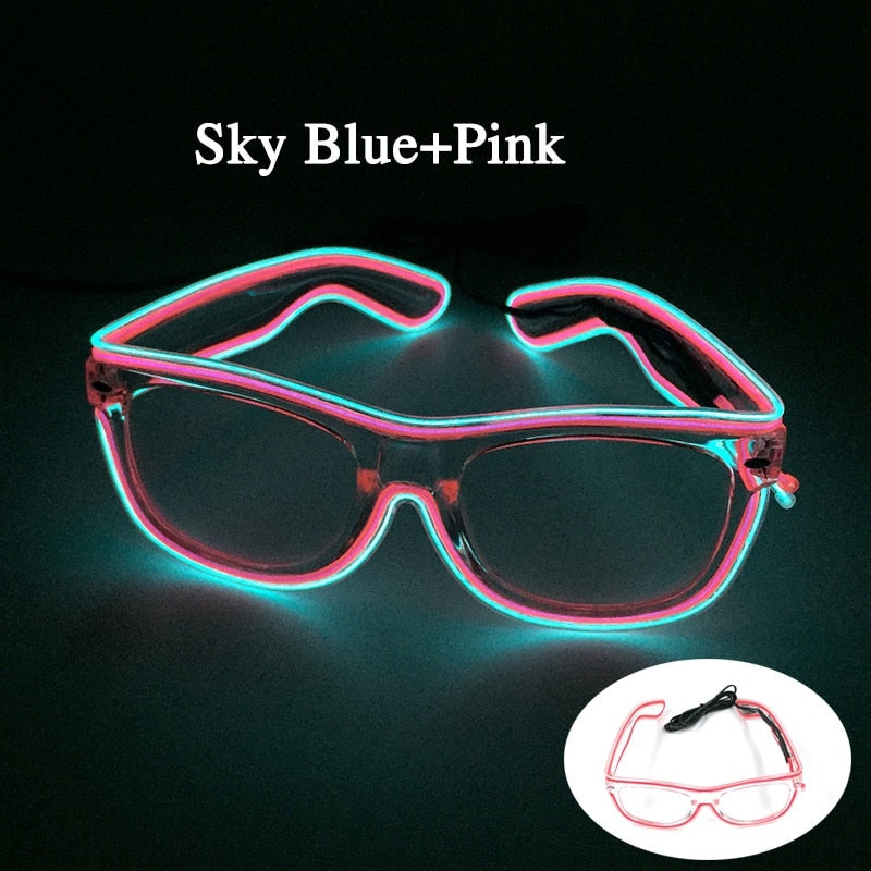 Neon Pulse LED Party Sunglasses Secondary image