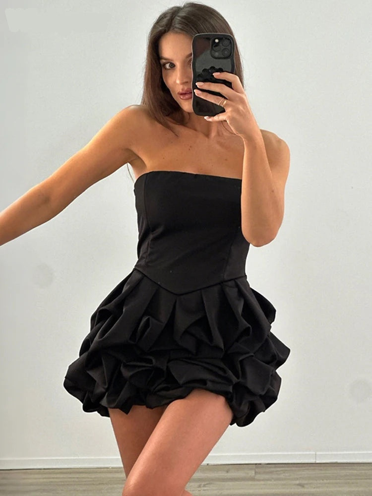 Reverie Strapless Ruffle Bubble Mini Dress Secondary image