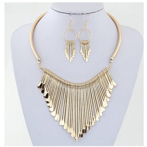 Valencia Geometric Tassel Jewelry Set