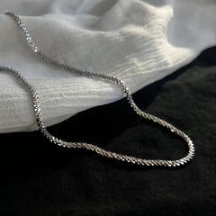 New Popular Silver Color Sparkling Clavicle Chain