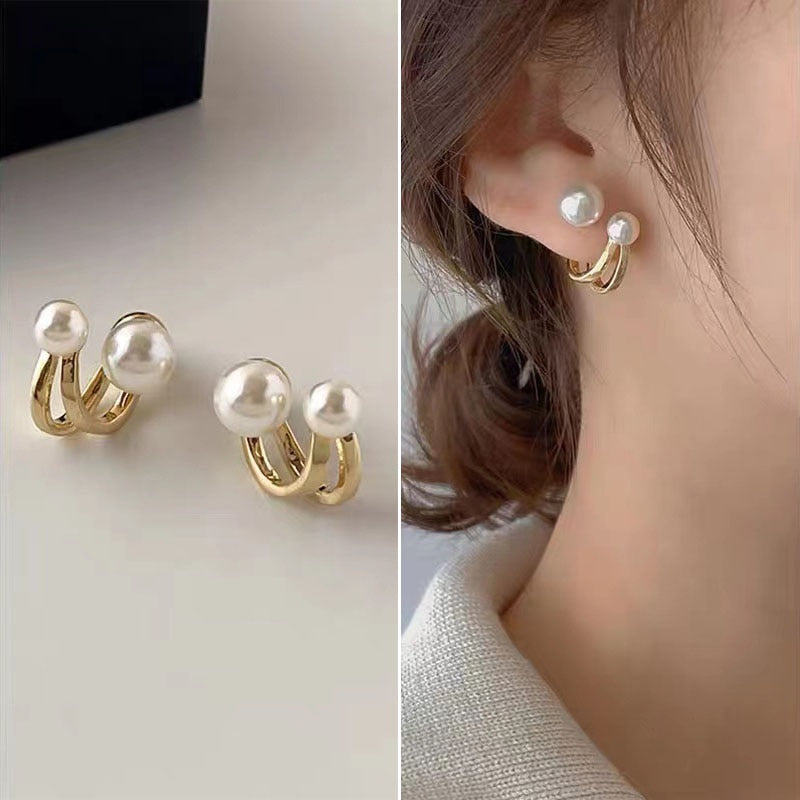 Marina Pearl Fishtail Stud Earrings