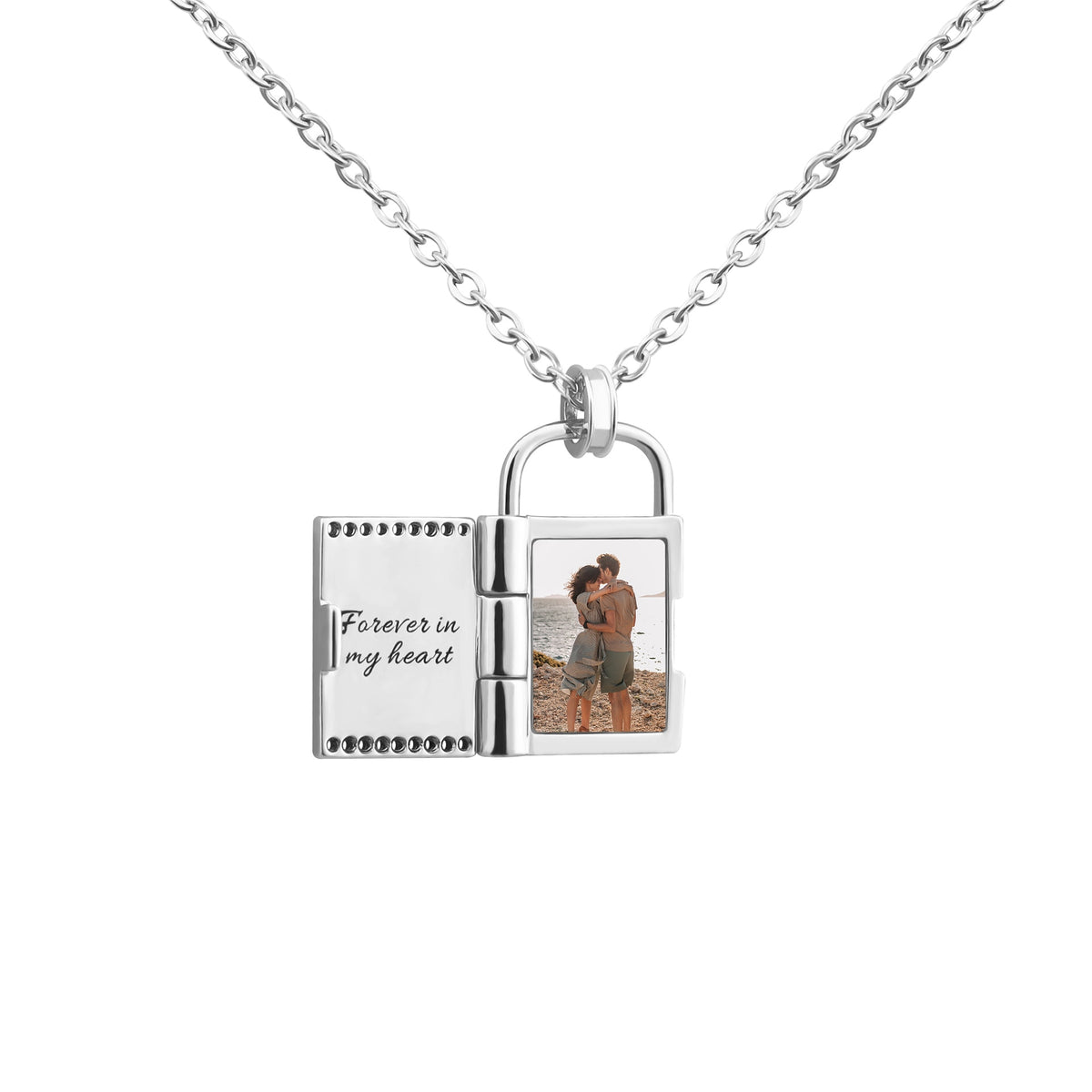 Custom Photo Envelope Necklace Can Open Engraved Pendant